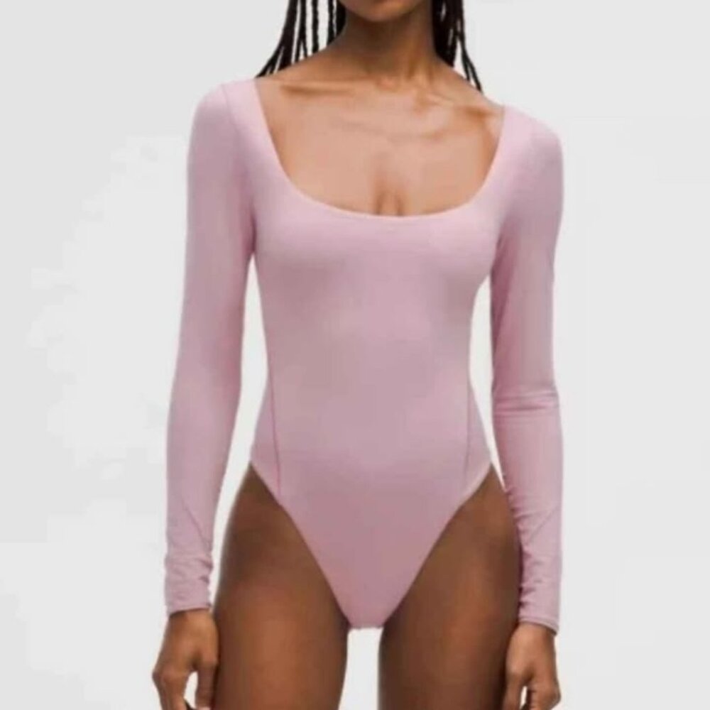 NWT Lululemon Rose blush Wundermost long-sleeved Bodysuit